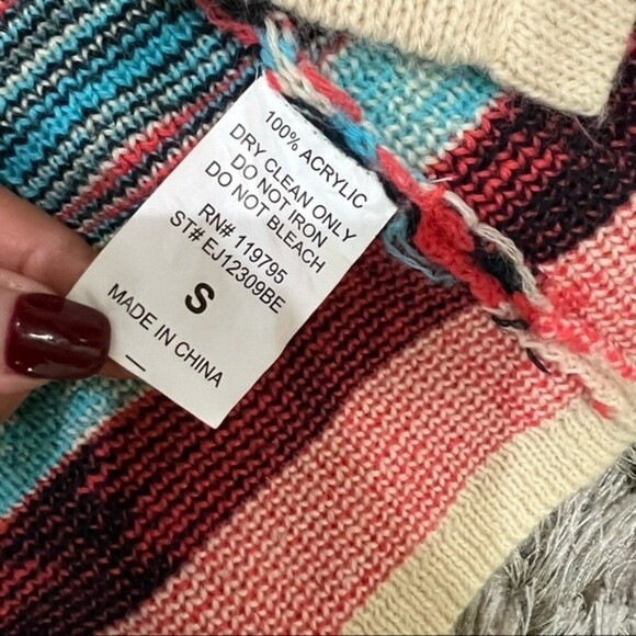 Anthropologie Moon Collection Aztec Drape Cardigan Size Small - Picture 8 of 10